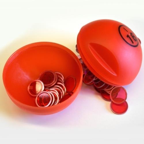 Magnetic Bingo Ball Chip and Kit (Red)