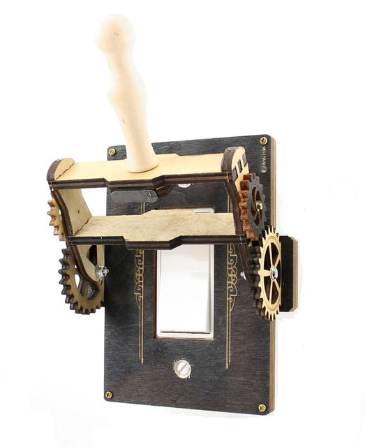 Green Tree Jewelry Steampunk Decora Rocker Throw Switch Black Wood Light Switch Plate Cover