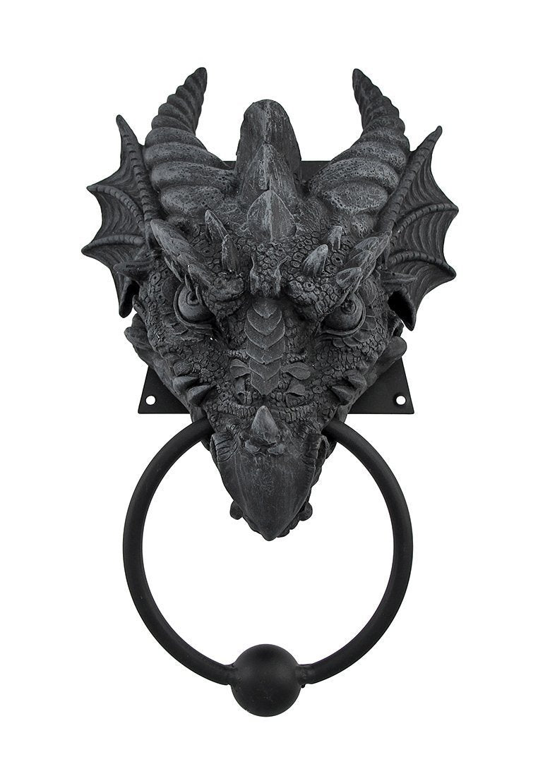 Pacific Giftware 9.25 Inch Gargoyle Dragon Door Knocker Resin Statue Figurine