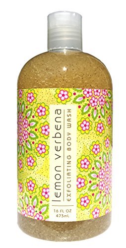 Greenwich Bay LEMON VERBENA Exfoliating Body Wash for Men and Women-Gentle Body Scrub Parabens Free -Sulphates Free-Blended with Loofah, Apricot Seed-Moisturizing Shea Butter -16 oz.