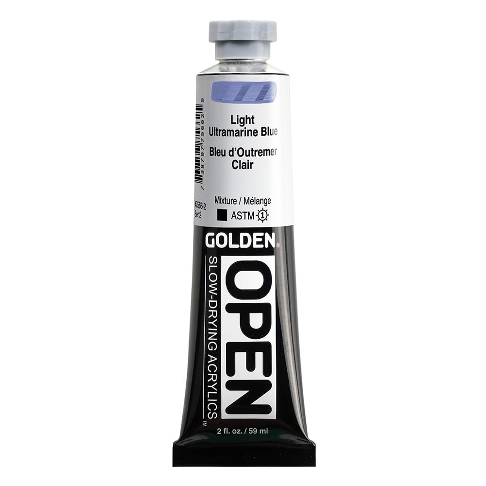 OPEN Slow-Drying Acrylics by GOLDEN, Violet and Blue, Professional Acrylic Paint