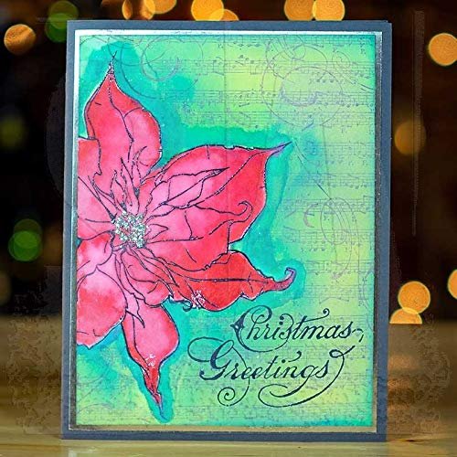Tim Holtz Stampers Anonymous Holidays 2020 The Poinsettia Cling Stamp Set CMS426