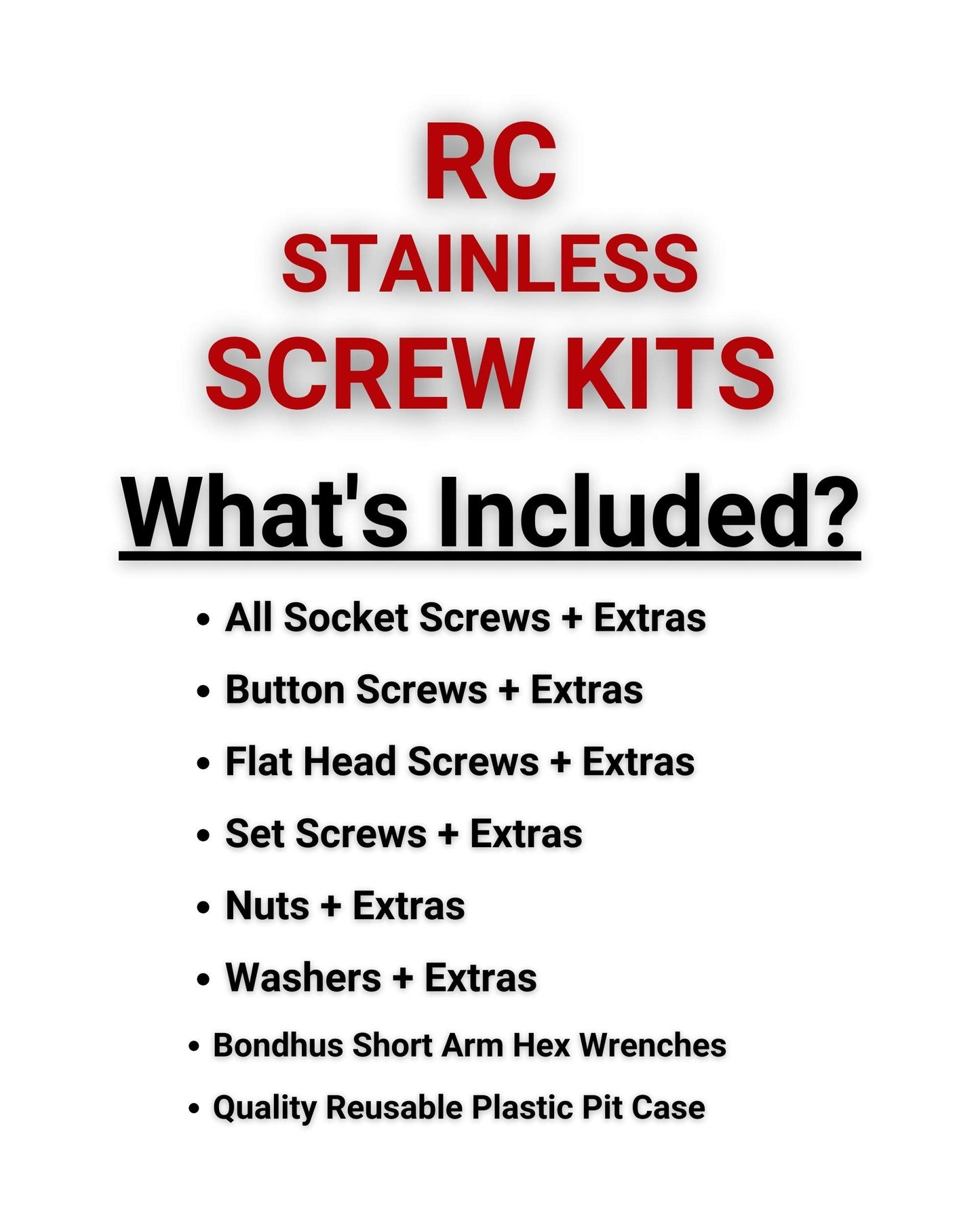 RCR046 - Redcat Racing Blackout XTE RTR/Pro Stainless Steel Screw Kit