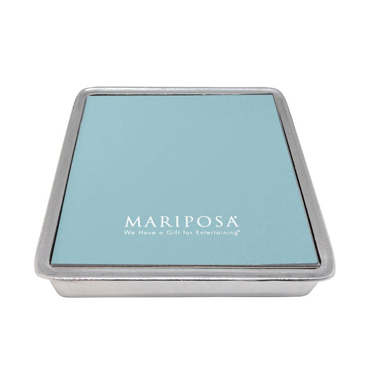 MARIPOSA Signature Luncheon Insert Handcrafted Napkin Box, One Size, Silver