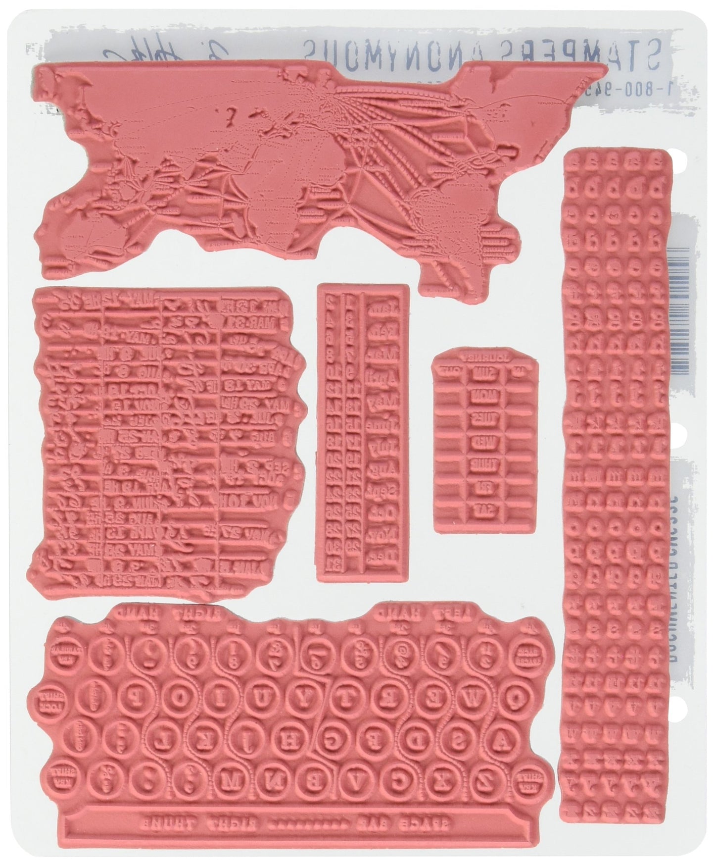 Tim Holtz Cling Stamps 7"X8.5", Documented