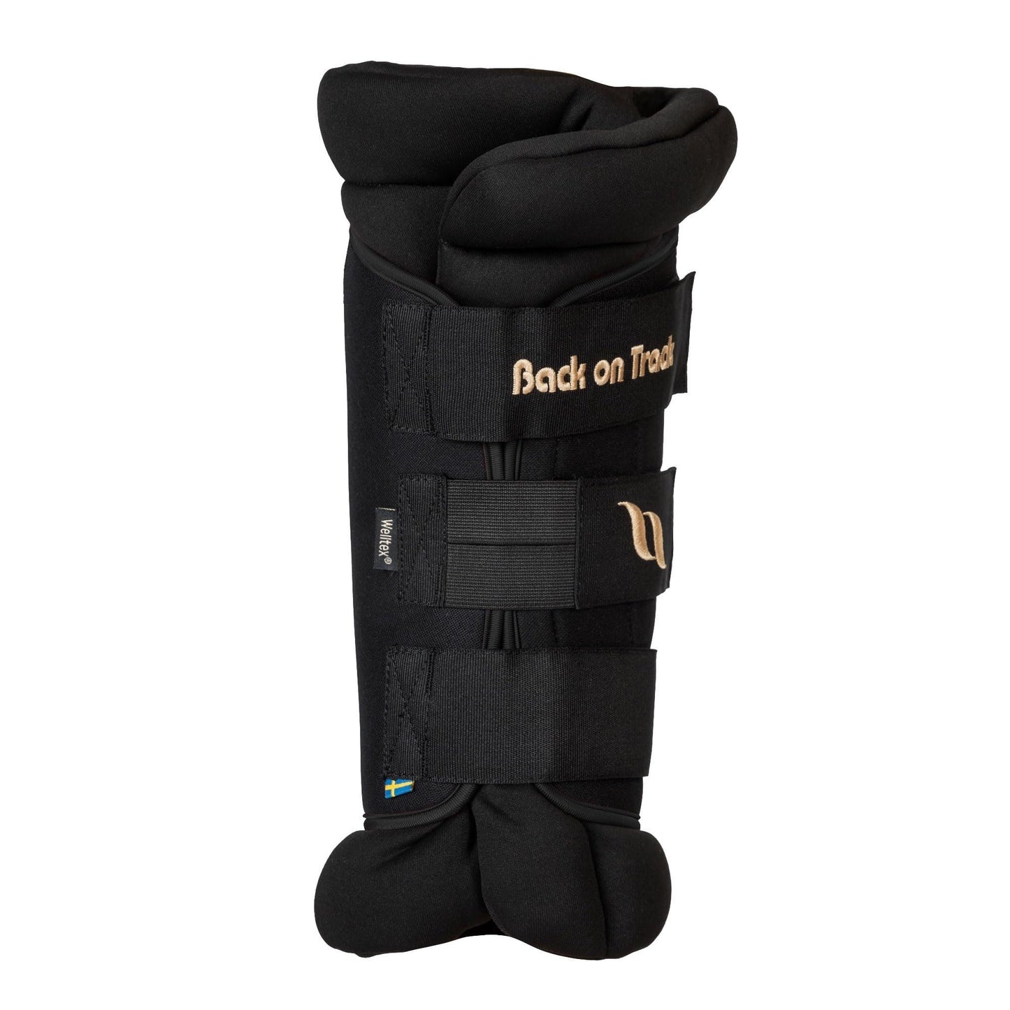 Back on Track Royal Padded Hock Boots Deluxe w/Holes - Equestrian Protective Supportive Horse Hock Boots with Hook & Loop Closure, Black - L