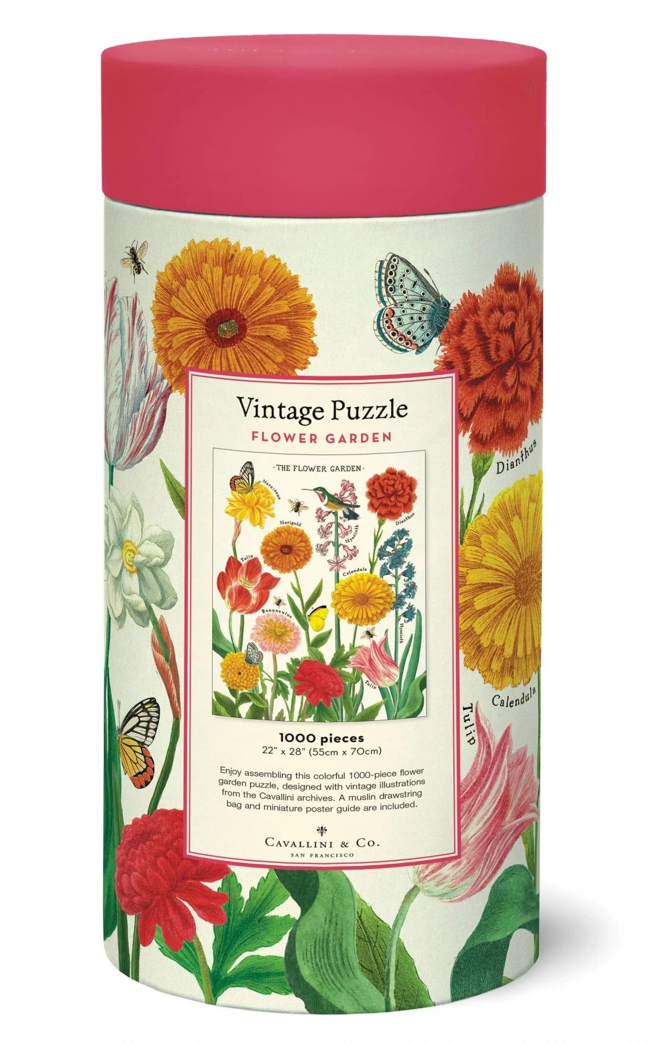 Cavallini 1000 Piece Puzzle, Flower Garden (PZL/FLRGRD)