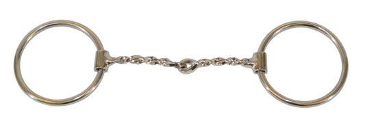 Aime Imports Western SS Twisted Wire Snaffle O-Ring Bit