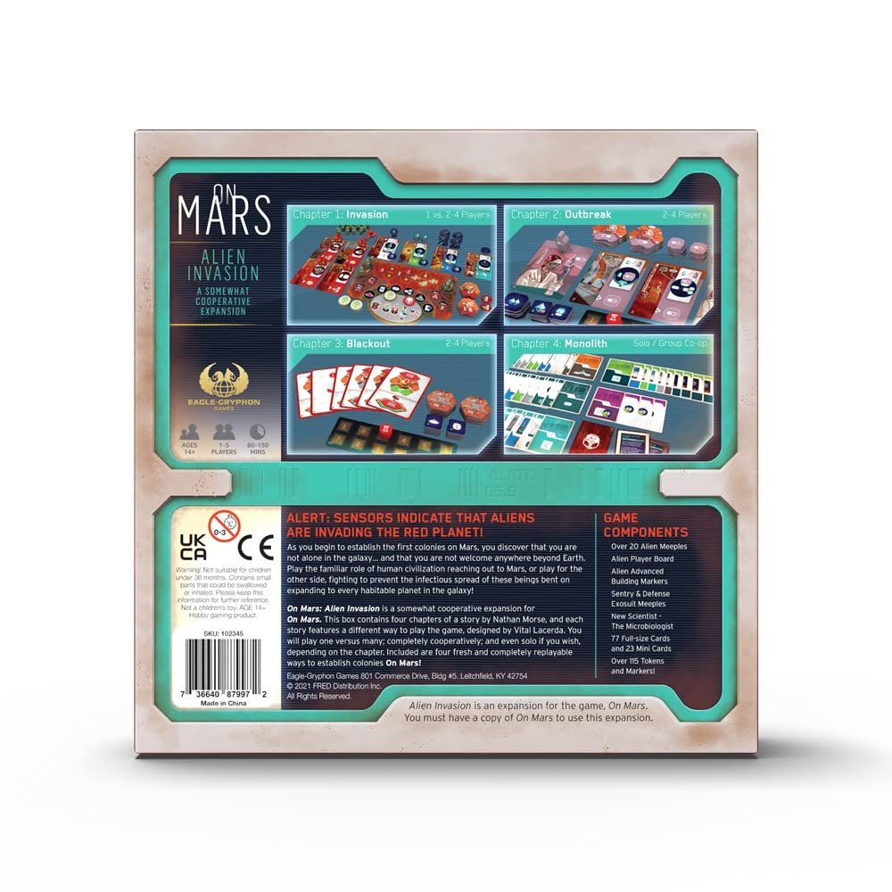 On Mars Alien Invasion Board Game Expansion