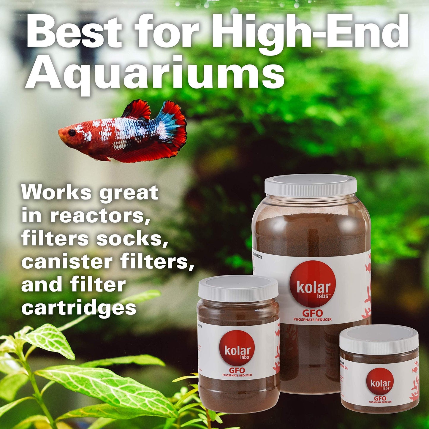 Kolar Labs GFO Bayoxide E33 Phosphate Remover – for Freshwater and Saltwater Aquariums, Reef Tanks, Promotes Coral Health