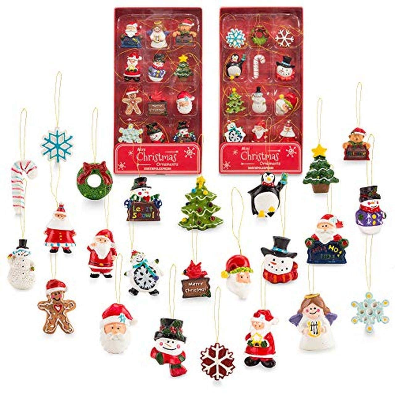 Kurt Adler Petite Treasures 12-Piece Miniature Ornaments Set, 2 Pack
