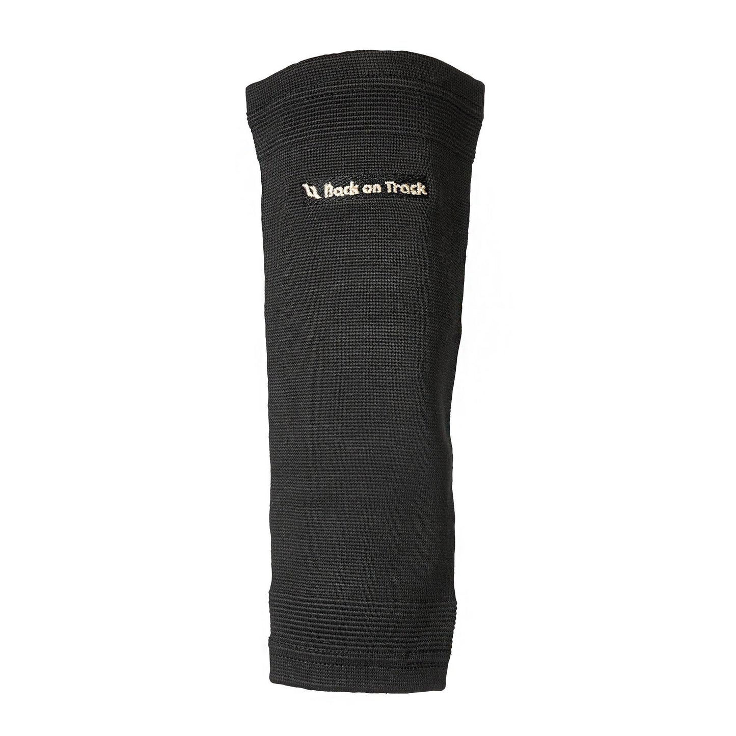Back on Track Therapeutic 2-Way Stretch Black Elbow Brace - Enhanced Recovery & Support for Tennis, Golf, Training, Work and Daily Activities, Black, S
