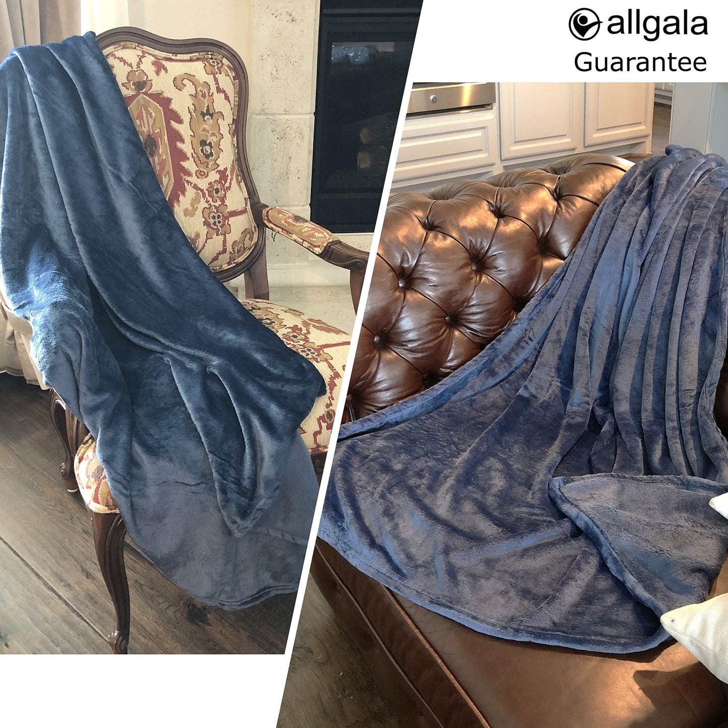 allgala Super Soft Flannel Plush Light Weight Throw Blanket