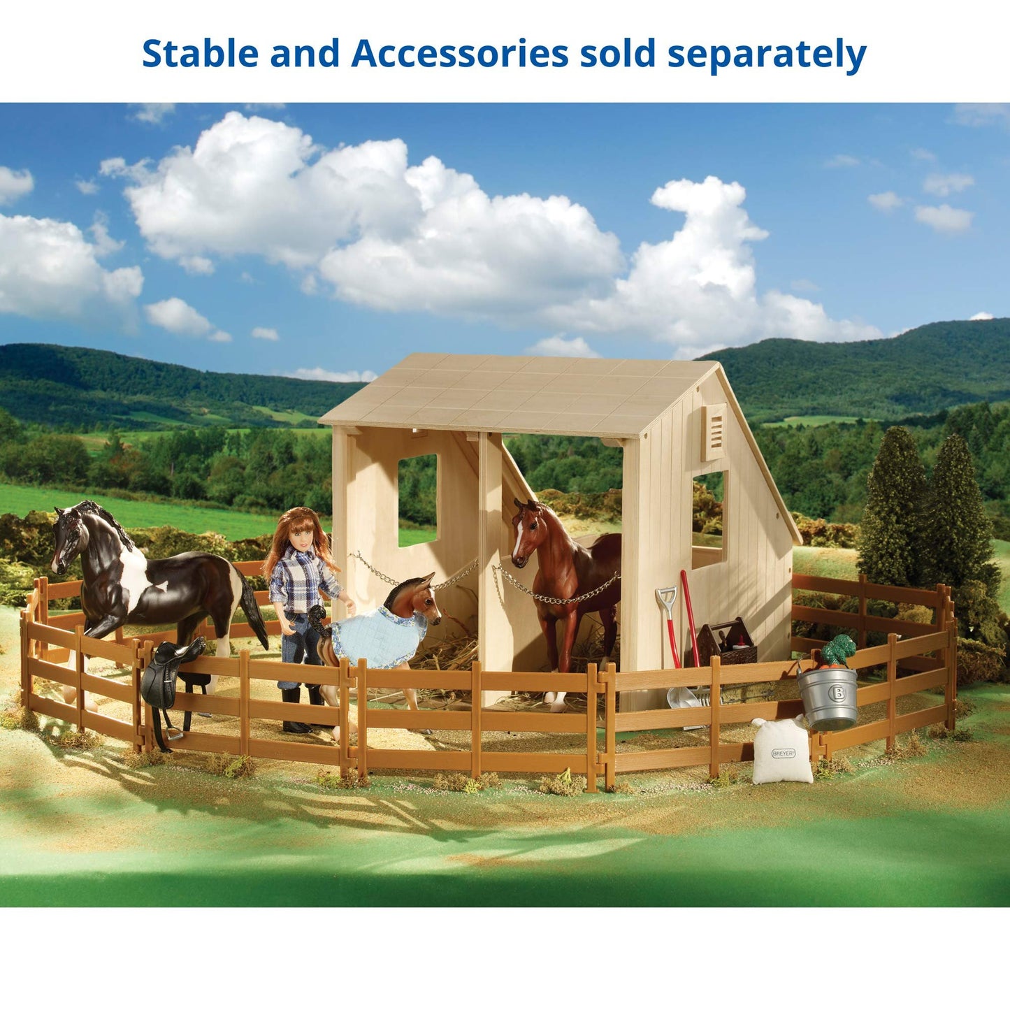 Breyer Freedom Series (Classics) Horse Corral Fencing Accessories Set | 10Piece Accessory Set | 1: 12 Scale (Classics) | Model #61064