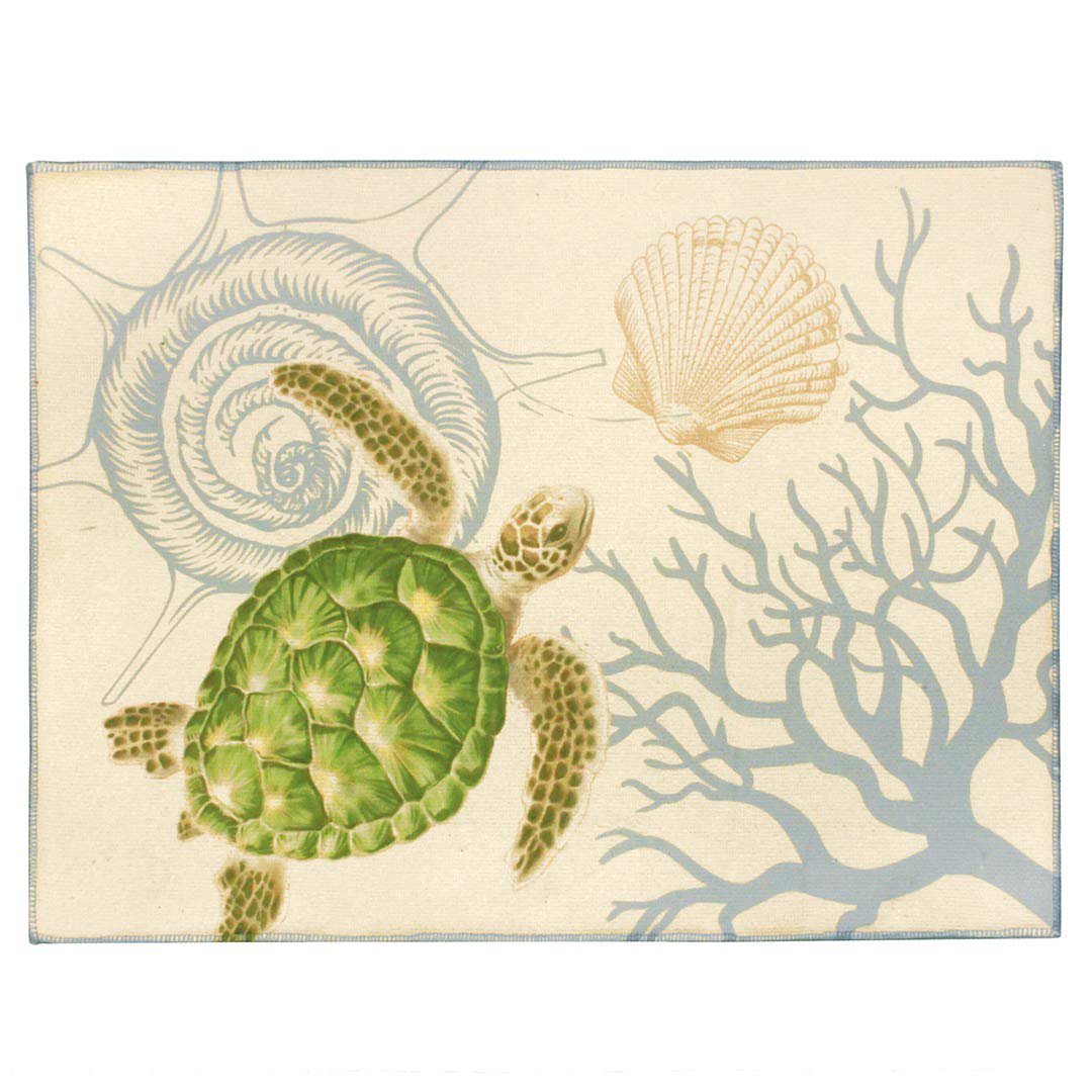 Island Heritage Hawaiian Dish Drying Mats (Honu Voyage)