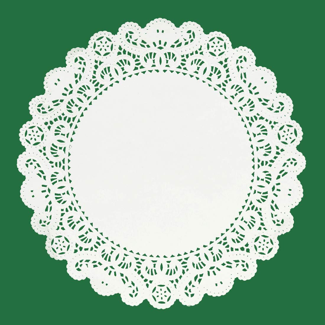 Hygloss Round Paper Doilies - 100 Pcs. 10-Inch - Decorative White Lace Doilies - Disposable and Food Grade Safe