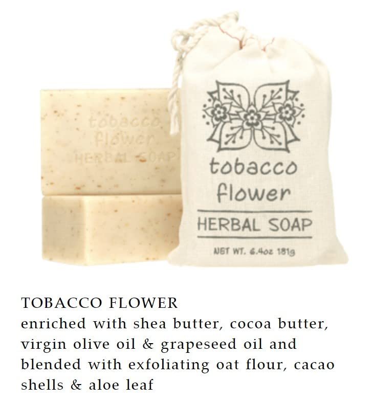 Greenwich Bay Trading Co. Herbal Bar Soap Set, 6 Scents, 6.4 Oz Each - Lemon Thyme, Lavender Sage, Vanilla Bourbon, Tobacco Flower, Honey Chamomile, Rose Petals