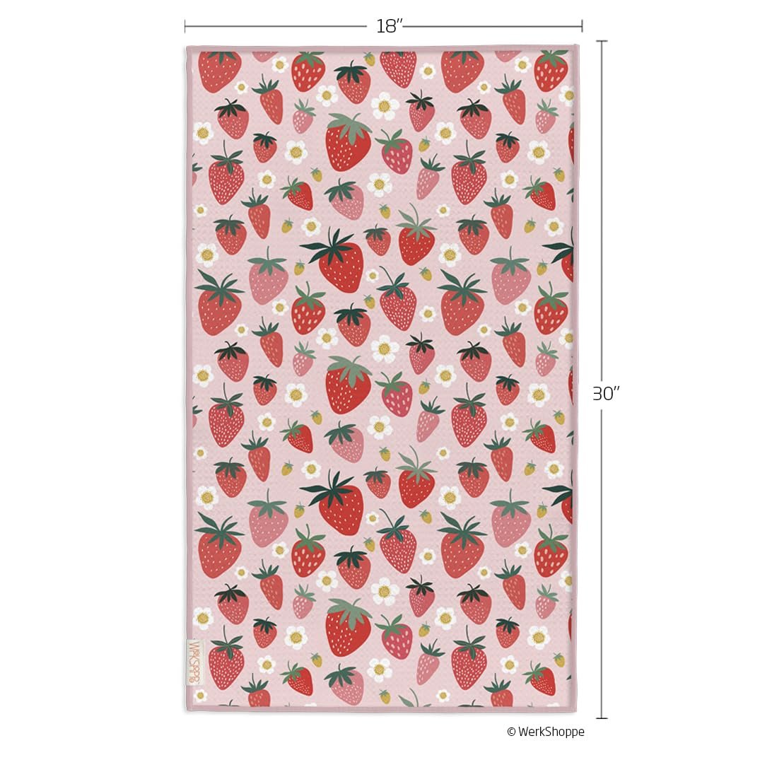 WerkShoppe Strawberry Check Microfiber Towel