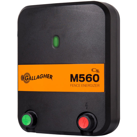 Gallagher M560 Electric Fence Charger - Powers Up to 75 Miles / 400 Acres of Clean Fence - 5.6 Joules, 110 Volt Energizer, Added Power Reserve - Unbeatable Reliability, Easy Installation