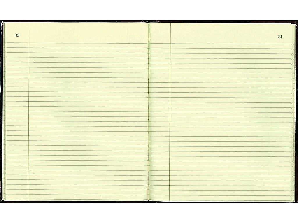 National 56231 Texthide Record Book Black/Burgundy 300 Green Pages 10 3/8 x 8 3/8