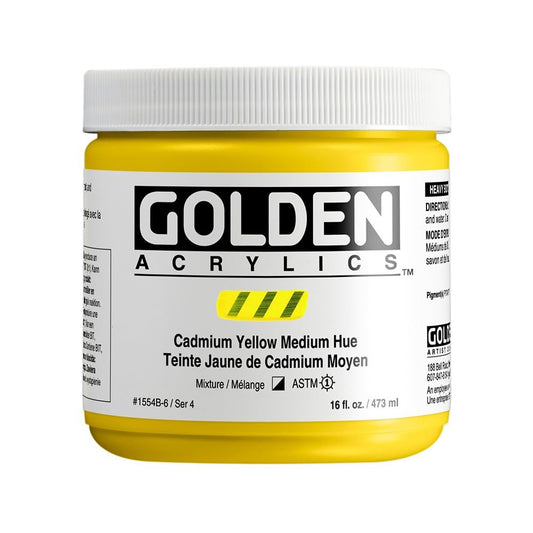 Golden Heavy Body Acrylic - Cadmium Yellow Medium Hue - 16 oz Jar