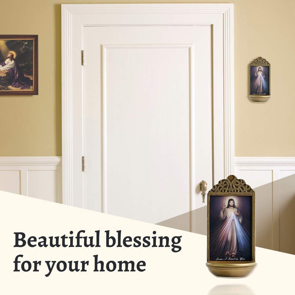 Christian Brands Jesus Divine Mercy Holy Water Font - Marco Sevelli - YC912