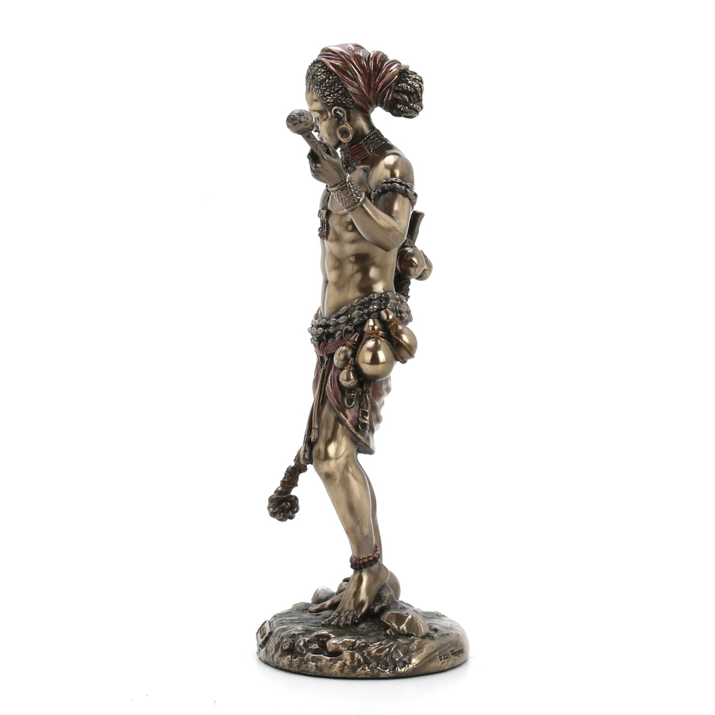 Veronese Design 8.5" Eshu The Divine Trickster God of The Yoruba Cold Cast Resin Antique Bronze Finish Statue