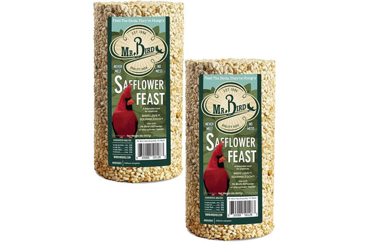 Mr. Bird Safflower Feast Small Wild Bird Seed Cylinder 32 oz.