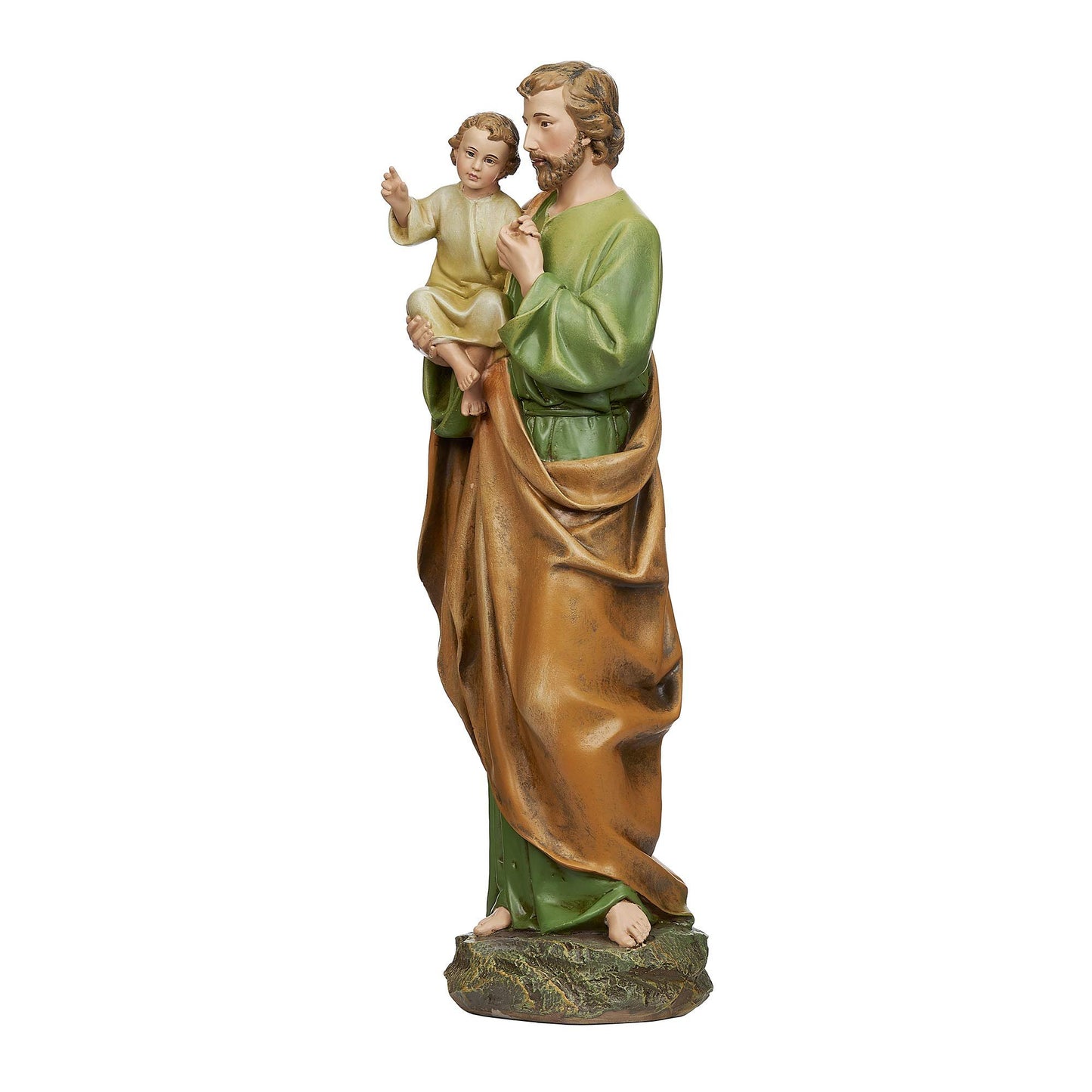 Joseph's Studio by Roman, 14" H St. Joseph and Child Jesus Figure, Religious Gift, Home Decor
