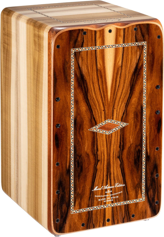 Meinl Artisan String Cajon with Brazilian Ironwood Frontplate / Solid Tulip Poplar Body - MADE IN SPAIN - Martinete Line, 2-YEAR WARRANTY (AEMLBI)