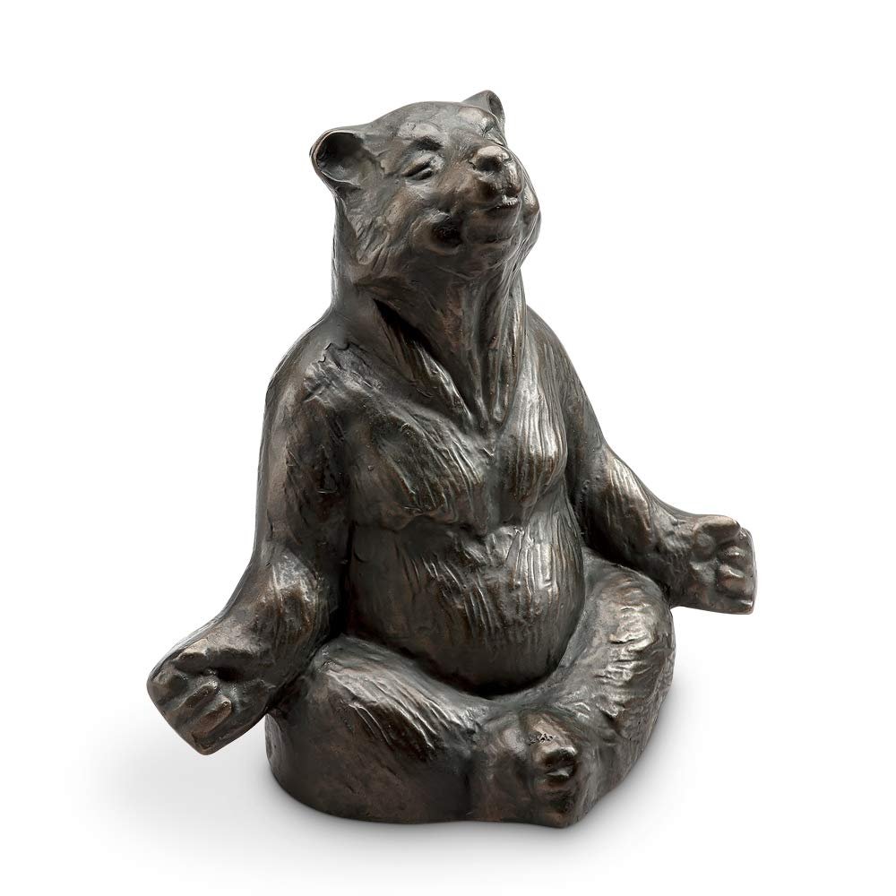 SPI Contented Yoga Bear Garden Sculpture