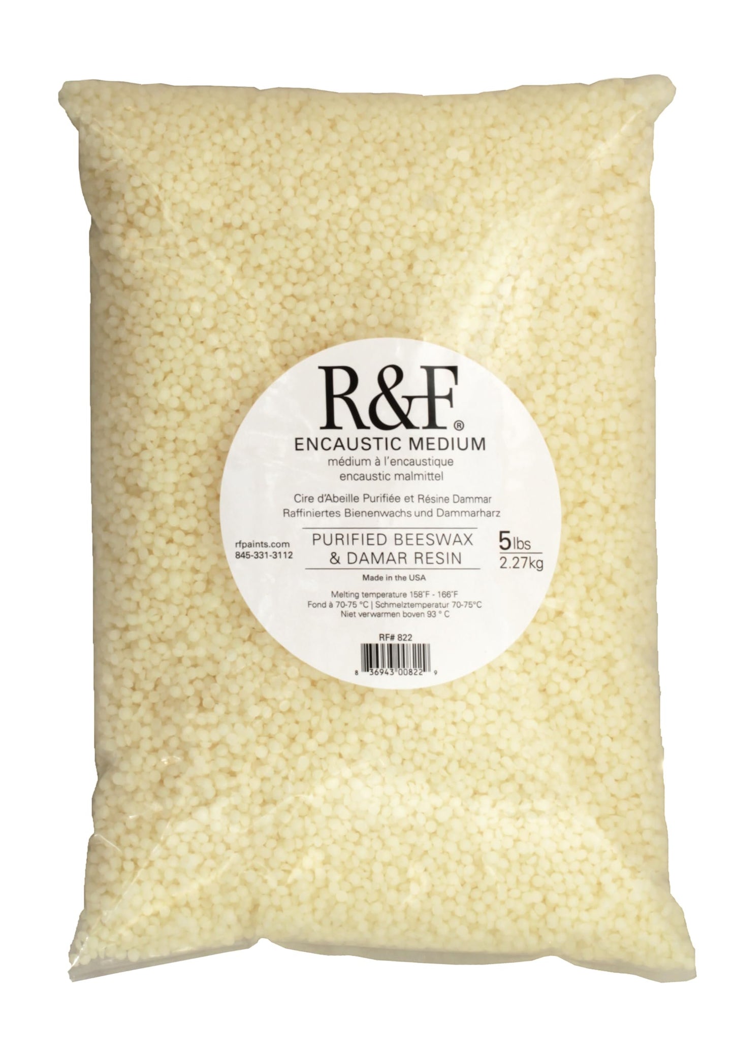 R&F Handmade Paints Encaustic Medium Bagged Paint, 5-Pound