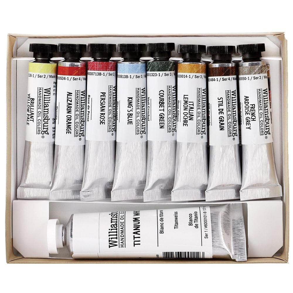 Williamsburg Artist Oil Colors by GOLDEN, Black, Gray and White, Professional Oil Paint