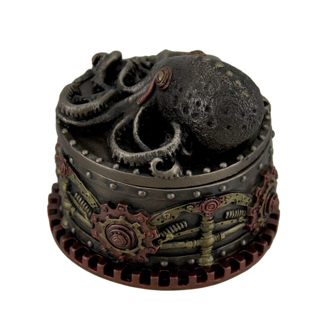 Veronese Design Decorative Bronze Finish Steampunk Octopus Trinket Box
