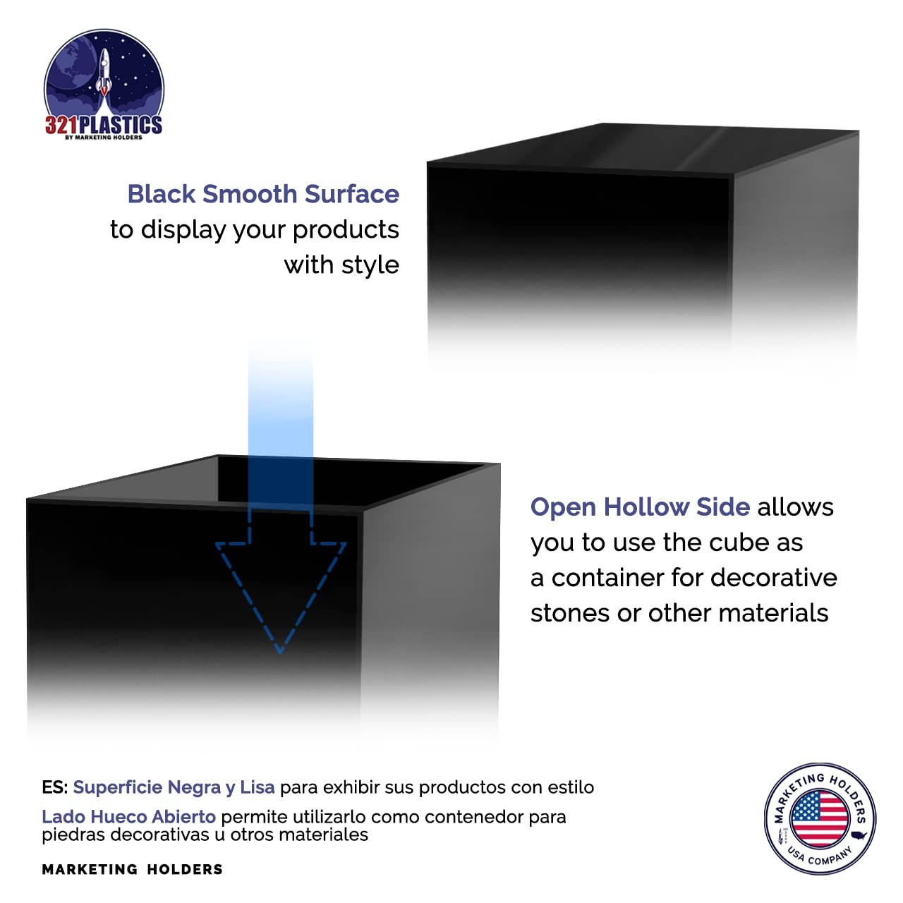 Marketing Holders Display Box Toys Trinkets Collectible Case Items Safety Square 5 Sided Showcase Art Easel Pedestal Display