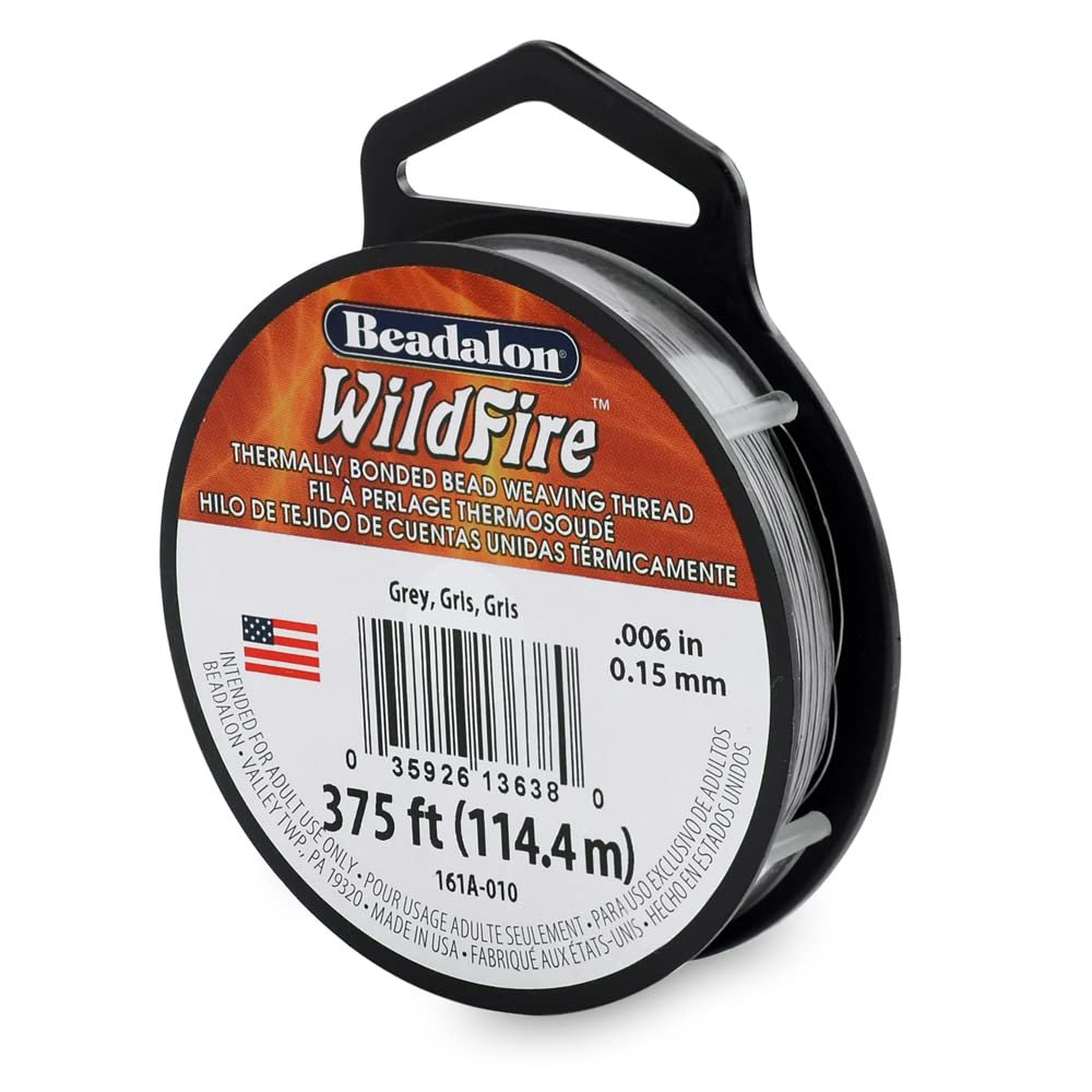 Beadalon Wildfire, 0.006 in, 0.15 mm, Break Strength 10 lb / 4.5 kg, Black, 125 yd / 114 m