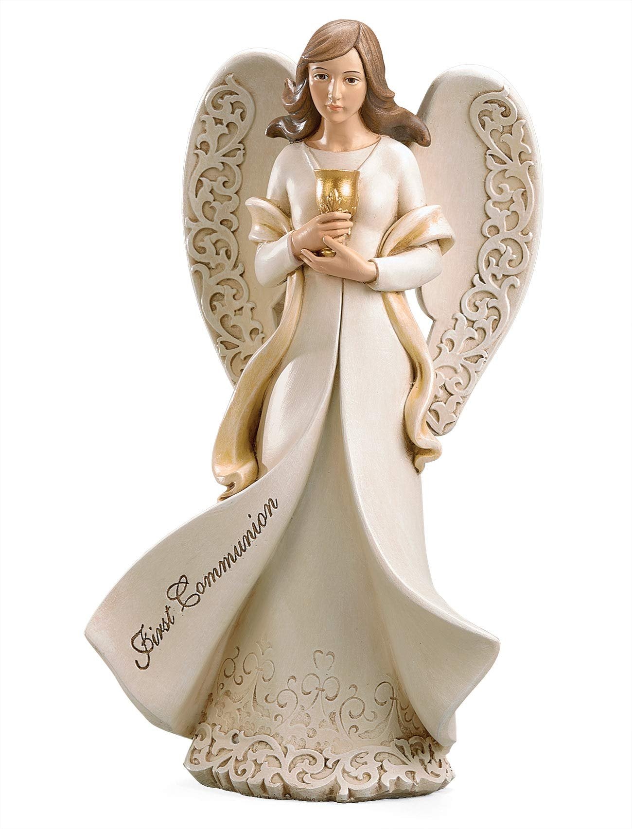 Joseph's Studio by Roman - Angel with Chalice Figure, 9" H, First Holy Communion, Resin and Stone, Tabletop or Desk Display, Decorative, Collection, Durable, Long Lasting