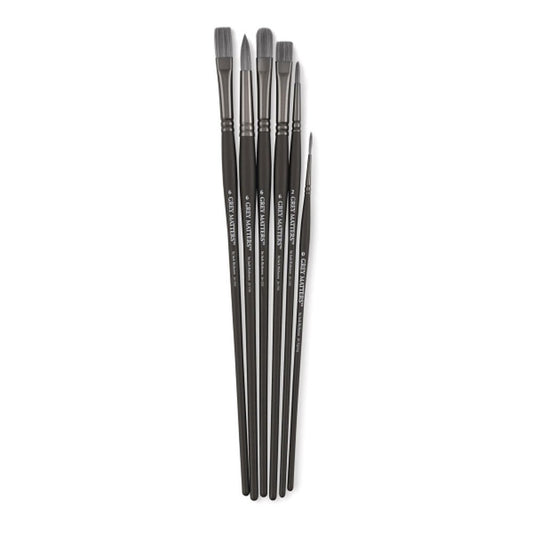 Jack Richeson 989901 Grey Matters Oil Brushes (Set of 6)