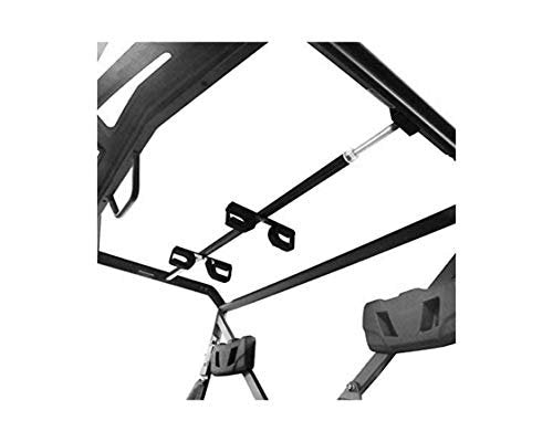 Great Day Quick-Draw Overhead Gun Rack - for UTVs with Different Roll Bar Depth/Width or Jeep Wrangler - Black Powder-Coated Finish - 2 Gun Model