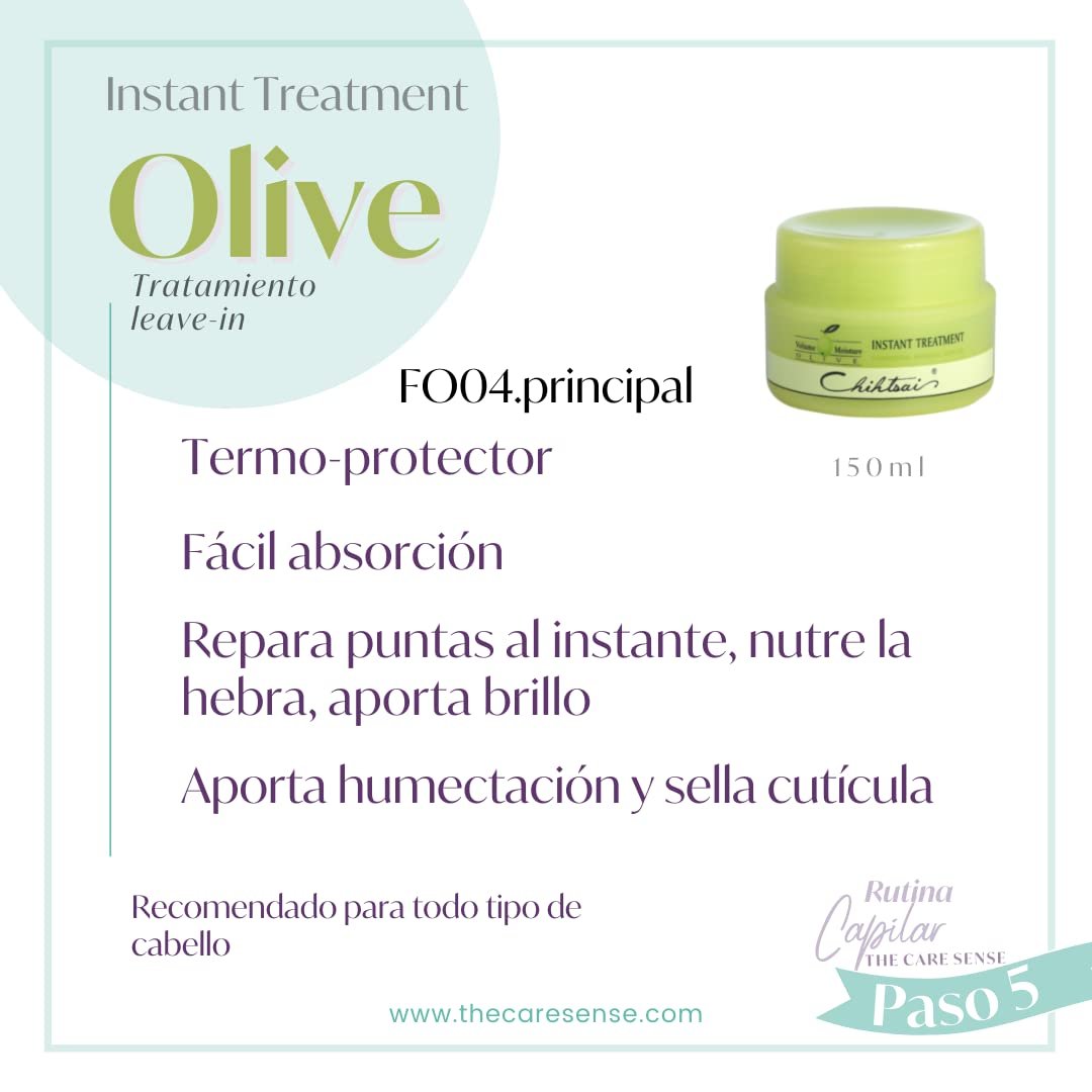 Chihtsai Olive Instant Treatment (2.7oz/80ml) - Leave-in treatment that repairs and conditions hair