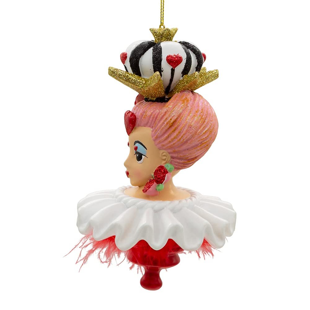 Kurt Adler 6.25-Inch Hollywood Hats Queen of Hearts