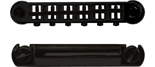TonePros Metric Locking Tune-o-matic/Tailpiece Set (large posts) Black