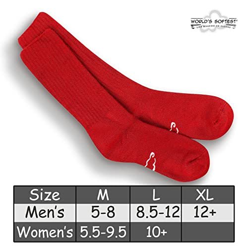 World's Softest Classic Crew Socks - Ultra Soft Crew Socks for Women and Men