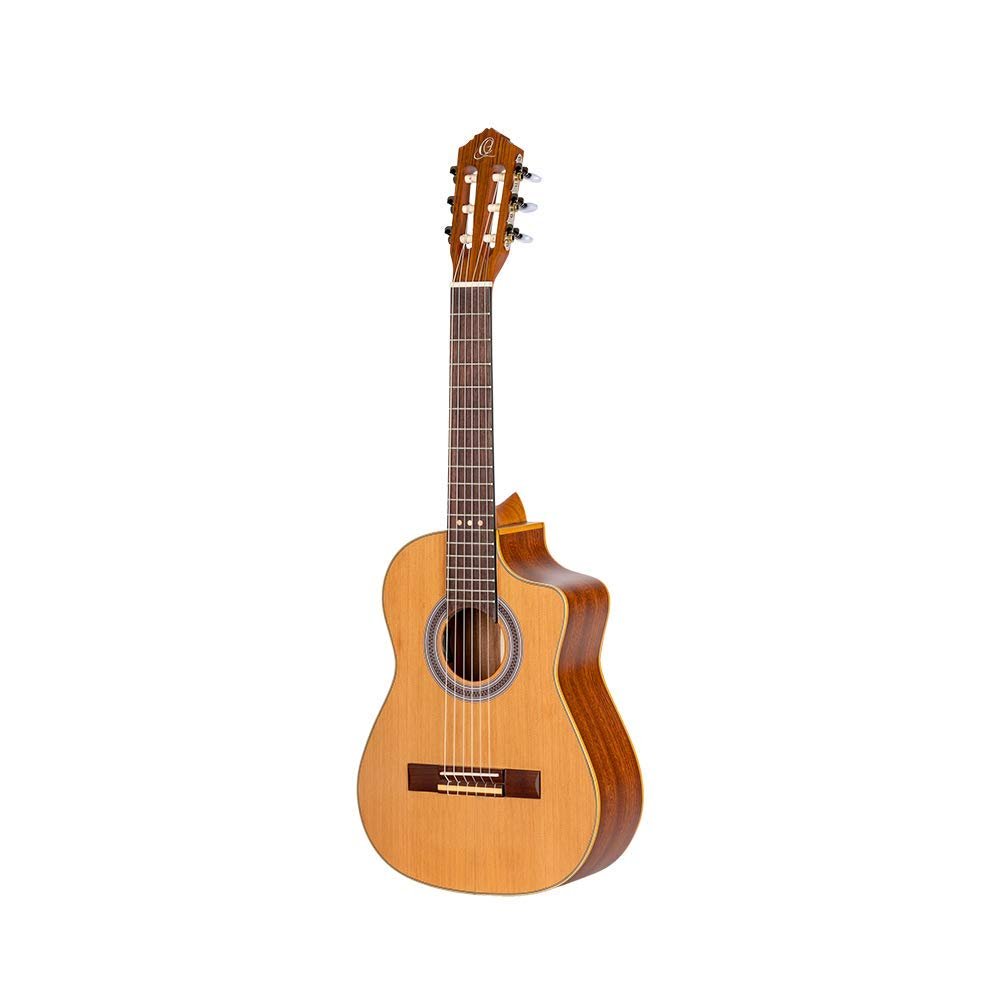 Ortega Guitars Requinto Series Pro 6 String Acoustic-Electric Guitar, Right (RQ39E)