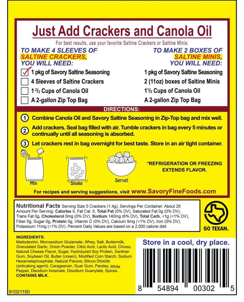 Savory Saltine Seasoning, 14.1 Ounce