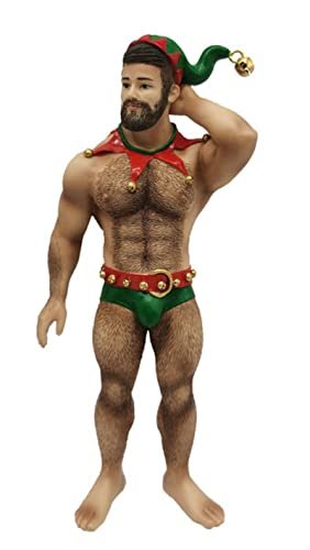 December Diamonds 55-55326 Poke The Bear, Santa's Helper Cub, Resin Ornament