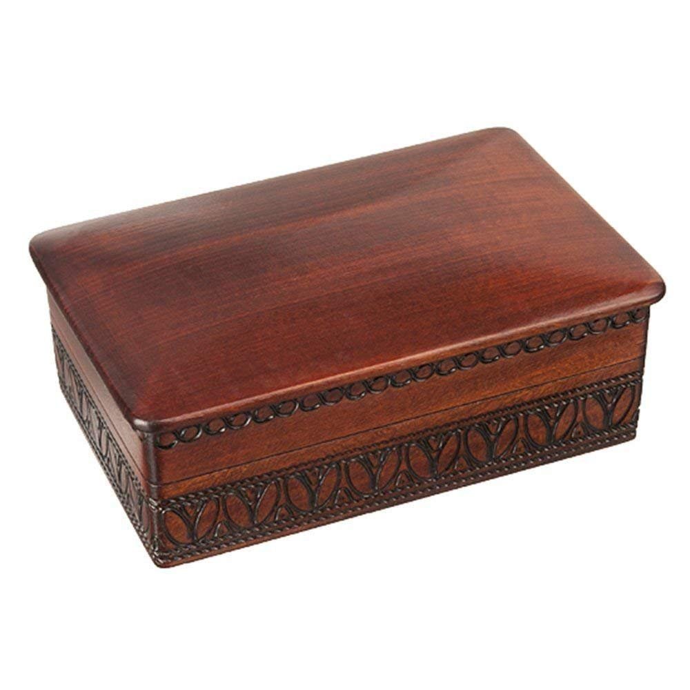 Enchanted World of Boxes Espresso Stained Linden Wood Jewelry Keepsake Storage Box