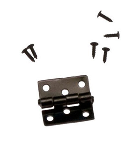 Dollhouse Miniature Butt Hinges in Black with Nails 4 in a Pack