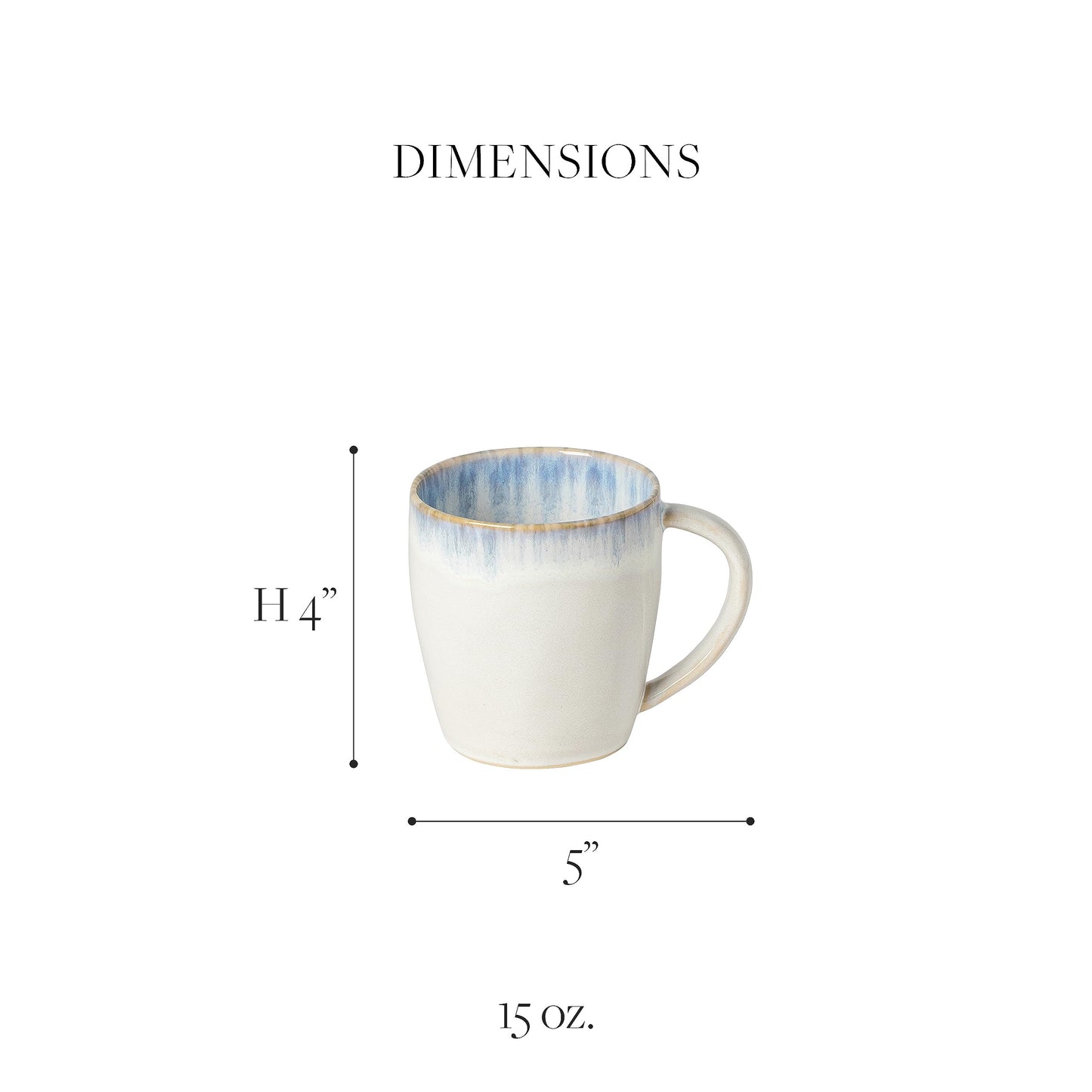 Costa Nova, Brisa Collection, Stoneware Drinkware, Mug, 15 oz.
