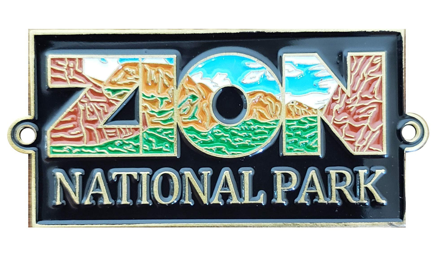 Zion National Park Large Letters Hiking Stick Medallion